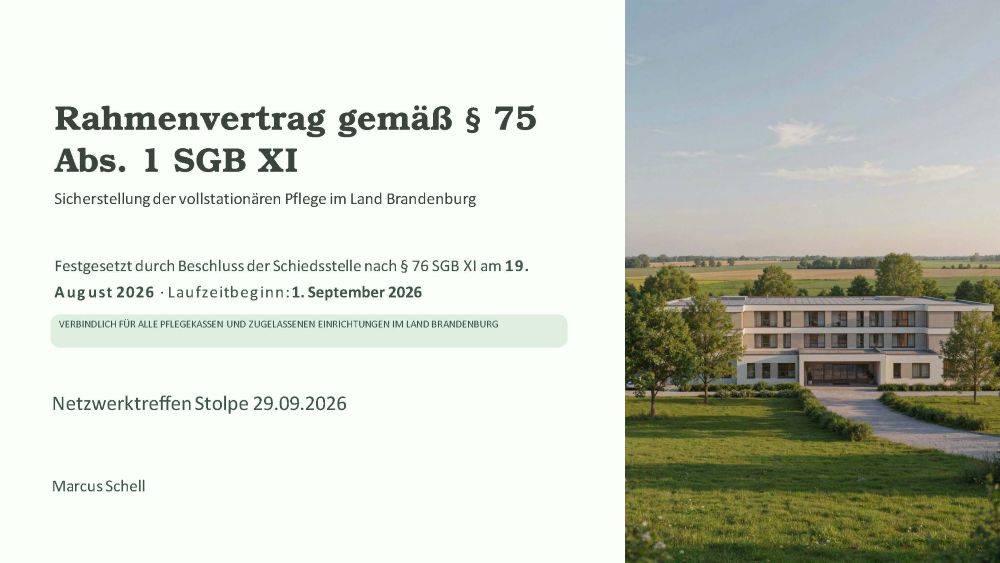 Rahmenvertrag vollstationär Brandenburg 2026 SGB XI